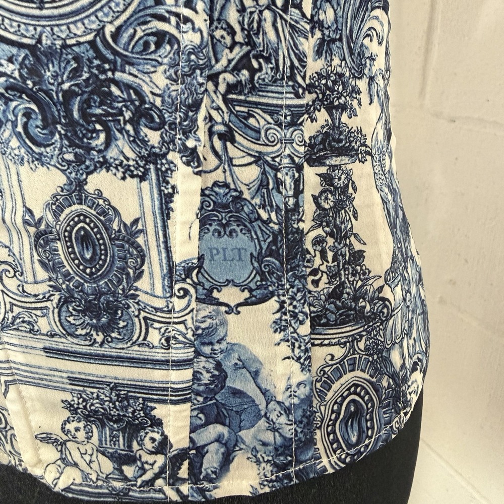 Pretty Little Thing Corset Cami Top Size 8 Roman Grecian Blue Romantic Dainty - Picture 5 of 11